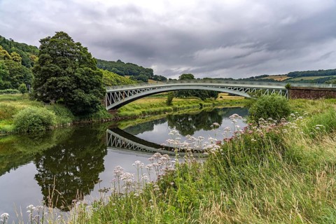 The Bigsweir Bridge in the Wye Valley, Monmouth, Wales, Great Britain