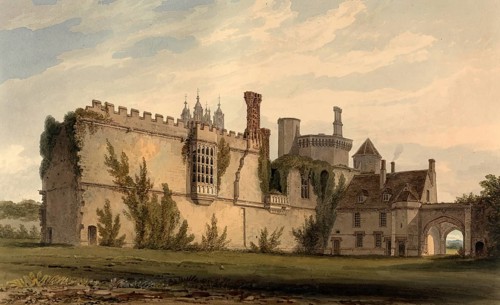 North view of Thornbury Castle, a Tudor castle in the town of Thornbury, in Gloucestershire,