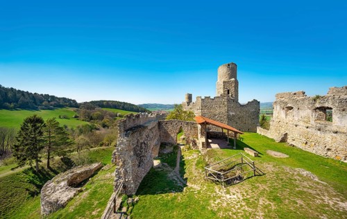 Brandenburg castle ruins, Lauchröden, Wartburgkreis, Thuringia, Germany, Europe