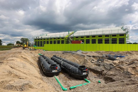 Oberhausen, North Rhine-Westphalia, Germany - Emscher conversion, new Emscher AKE sewer, here the