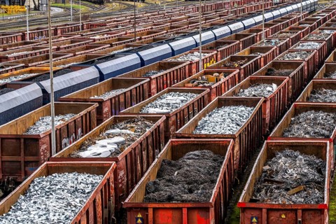Hüttenwerke Krupp-Mannesmann, HKM in Duisburg, shunting tracks at the blast furnace steelworks,