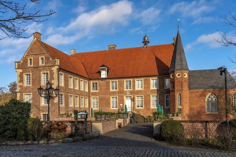 Burg Hülshoff, Havixbeck, Münsterland, North Rhine-Westphalia, Germany, Europe