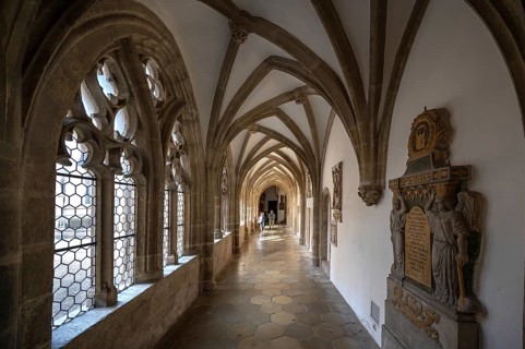 Late Gothic cloister, Eichstätt Cathedral, Upper Bavaria, Germany, Europe