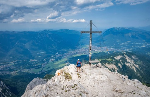 Summit of the Alpspitze, Wetterstein range, Bavaria, Germany, Europe