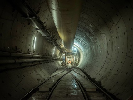 Tunnel section, construction lot H53 in the Brenner Base Tunnel, Tyrol, Austria, Europe