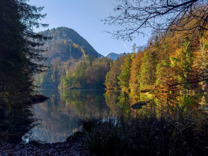 Autumn atmosphere at Hechtsee lake near Kufstein, Tyrol, Austria, Europe