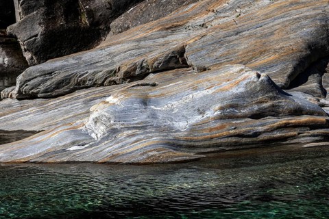Rocks in the Verzasca River, near Lavertezzo, Verzasca Valley, Valle Verzasca, Canton Ticino,