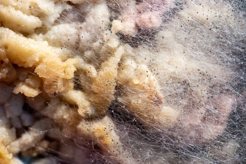 Mould, spoiled food, close-up