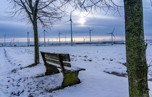Wind farm, north of Lichtenau, self-proclaimed energy town, over 190 wind turbines and over 1200