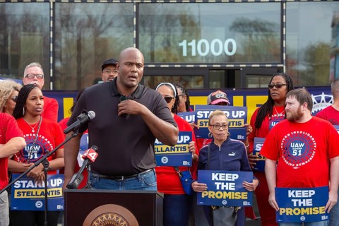 Detroit, Michigan USA, 30 October 2024, Joe Tate, Speaker of the Michigan House of Representaties,