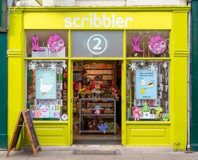 Scribbler stationery shop store in city centre, Cambridge, Cambridgeshire, England, UK