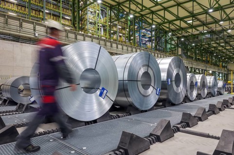 Dortmund, North Rhine-Westphalia, Germany, ThyssenKrupp Steel, FBA 10 hot-dip galvanising line 10,