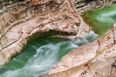 Rocks and clear water, Taugl creek, Bad Vigaun, Austria, Europe