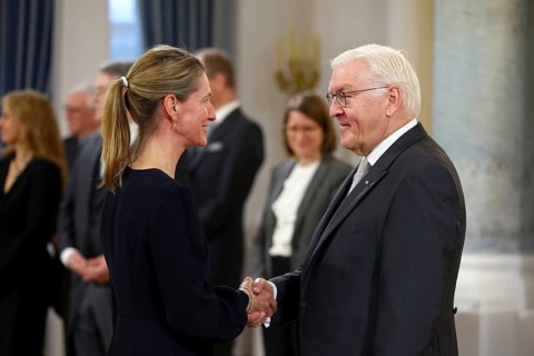 Isabel Frommelt-Gottschald Liechtenstein is received by Frank-Walter Steinmeier (President of the