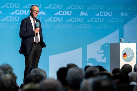 New Year's reception of the CDU with chancellor candidate Friedrich Merz in Künzelsau. The Federal