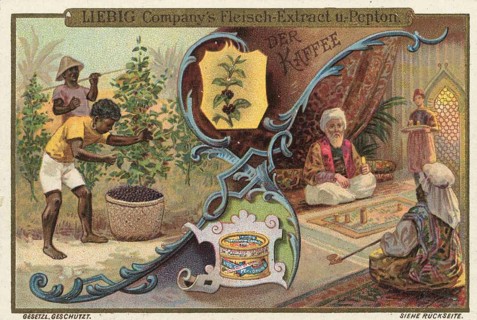 Picture series Drinks of the World, The Coffee, Liebig picture, digitally restored reproduction of