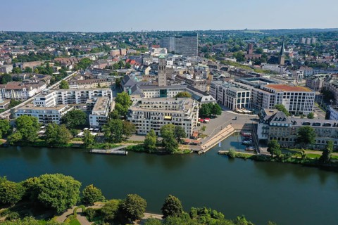 Mülheim an der Ruhr, North Rhine-Westphalia, Germany - city overview Mülheim an der Ruhr, in front