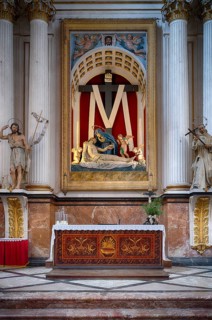 Interior view, Altar of the Charterhouse, Church Iglesia de la Cartuja, Real Cartuja (Royal