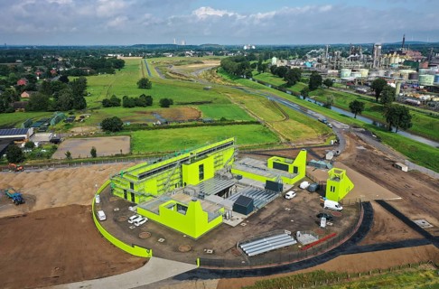 Oberhausen, North Rhine-Westphalia, Germany - Emscher conversion, new Emscher AKE sewer, here the