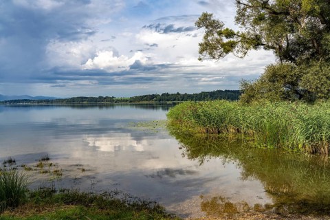 Lake Simssee near Bad Endorf, Bavaria, Germany, Europe
