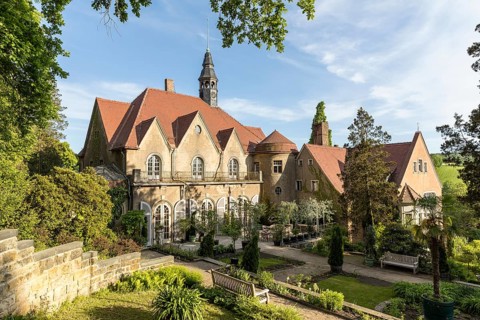 Thürmsdorf Castle and Park, Struppen, Saxon Switzerland, Saxony, Germany, Europe
