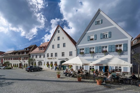 Hisrtoric inns on the market square, Hiltpoltstein, Middle Franconia, Bavaria, Germany, Europe