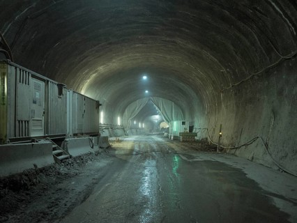 Tunnel section in construction lot H41, Brenner Base Tunnel, Zenzendorf, Tyrol, Austria, Europe