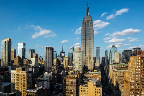 Empire State Building, sunset, Midtown Manhattan, Manhattan, New York City, New York, USA, North