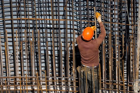 Essen, North Rhine-Westphalia, Germany, construction industry, construction workers working on a