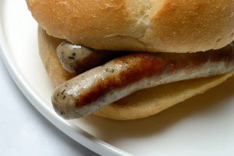 Nuremberg sausages in rolls, Nuremberg bratwurst sausages