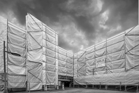 Fitted car park, Nuremberg, Middle Franconia, Bavaria, Germany, Europe