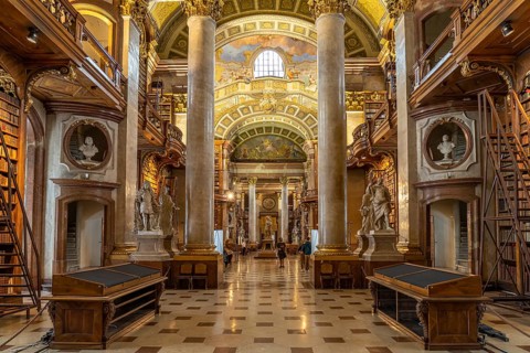 State Hall of the Austrian National Library in Vienna, Austria, Europe