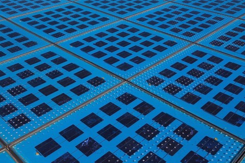 Monument or Greeting to the Sun solar panels installation by Nikola Basic, Zadar, Croatia, Europe