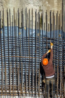 Essen, North Rhine-Westphalia, Germany, construction industry, construction workers working on a