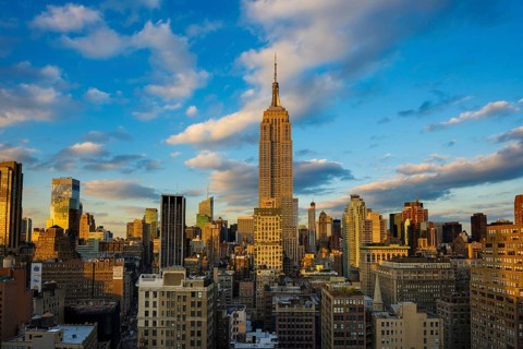 Empire State Building, sunset, Midtown Manhattan, Manhattan, New York City, New York, USA, North