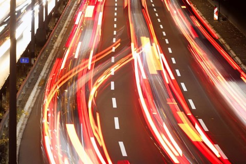 A100 motorway with heavy traffic, Berlin, 18.11.2024 Berlin, Berlin, Germany, Europe