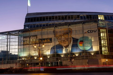 Berlin, Germany - 19 January 2025: An election poster for the 2025 Bundestag elections of the