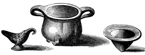 Tableware made of clay was kept clean by the Israelites, pot with feet, bowl with rim, bowl for