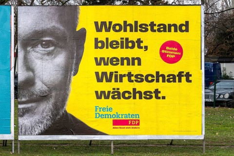Advertising poster Christian Lindner, FDP