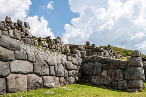 Megalithic walls of Sacsayhuaman, Sacsayhuaman, Cusco, Peru, South America