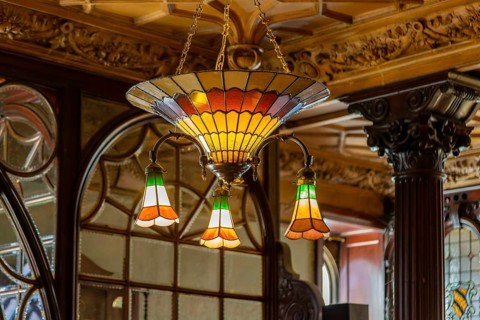 Grade 1 listed interior of the Philharmonic Dining Rooms public house, Hope Street, Liverpool,