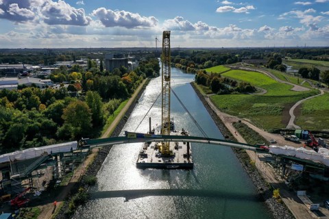 Recklinghausen, Castrop-Rauxel, North Rhine-Westphalia, Germany, New construction of a bridge -jump