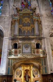 Interior, Organ, Basilica of the Monastery of Sant Francesc, San Francisco, Palma de Majorca,