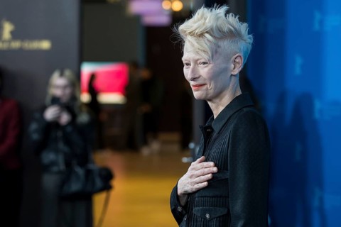 Tilda Swinton at the Photocall for the Honorary Golden Bear during the 75th Berlinale at the