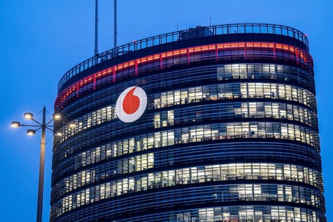 The company headquarters of Vodafone, in Düsseldorf-Heerdt, Vodafone-Campus, office tower, North