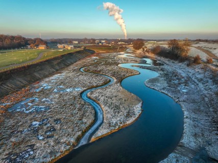 Recklinghausen, Castrop-Rauxel, North Rhine-Westphalia, Germany, winter landscape, EMSCHERLAND