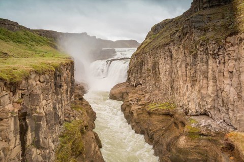Gullfoss waterfall. A waterfall located in the canyon of the Hvítá river in southwest Iceland