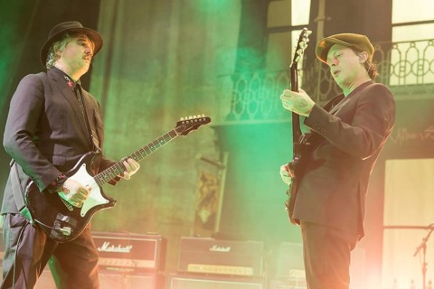 Pete Doherty and Carl Barât, singer of The Libertines live on European Tour 2025 at the