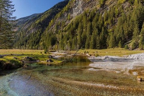 View along the Seebach valley, Mallnitz, Carinthia, Austria, Europe