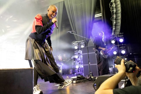 Deborah Anne Dyer aka Skin, singer of Skunk Anansie, live at the Columbiahalle in Berlin on
